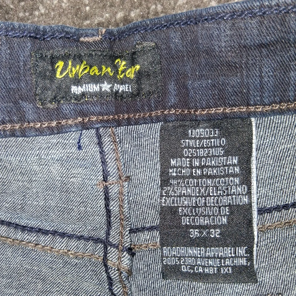 NWT Urban Star Size 36 X 32 Blue Stretch Relaxed Fit Straight Leg Jeans! - Picture 7 of 13